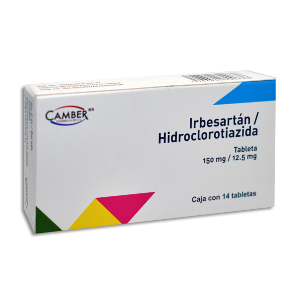 IRBESARTAN/ HIDROCLOROTIAZIDA 12.5/150MG CAMBER Tabletas c/14