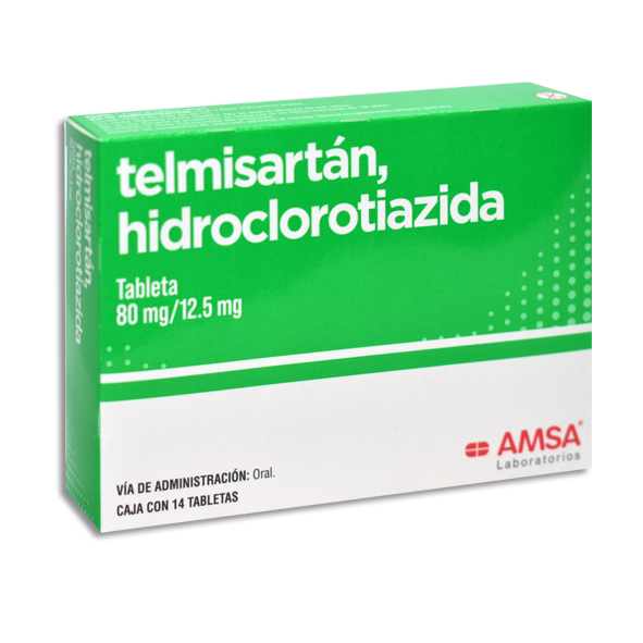TELMISARTAN, HIDROCLOROTIAZIDA 80/12.5MG AMSA Tabletas c/14