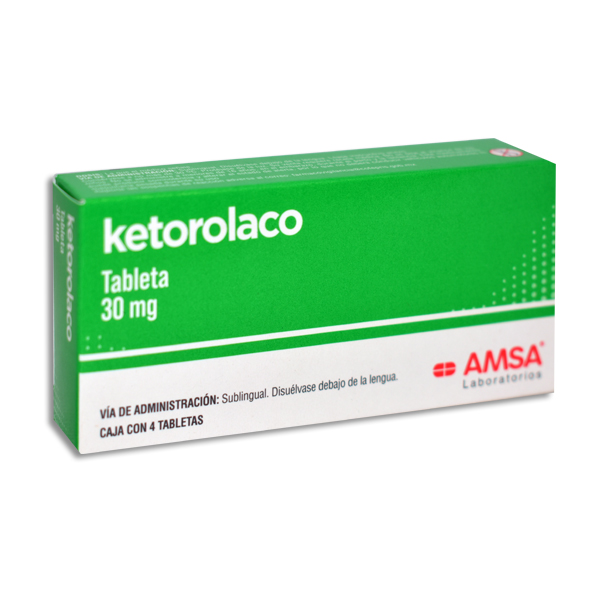 KETOROLACO SUBLINGUAL AMSA Tabletas c/4