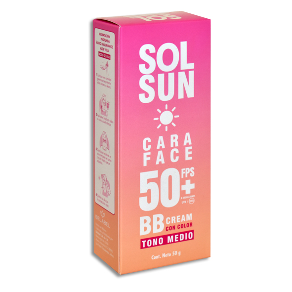 SOL SUN CREAM TONO MEDIO PROTECTOR SOLAR 50FPS+ BELABEL Crema 50 gr