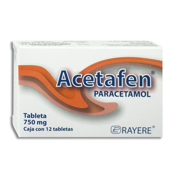 ACETAFEN 750 Tabletas c/12