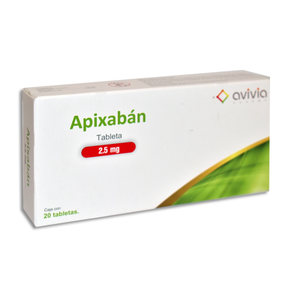 APIXABAN 2.5MG AVIVIA Tabletas c/20