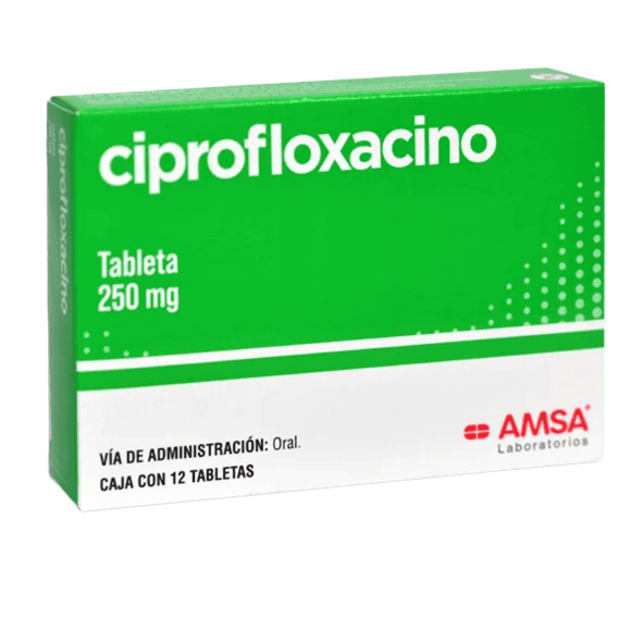 CIPROFLOXACINO 250MG AMSA Tabletas c/12