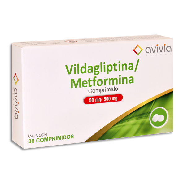  VILDAGLIPTINA/METFORMINA 50/500MG AVIVIA Comprimidos c/30