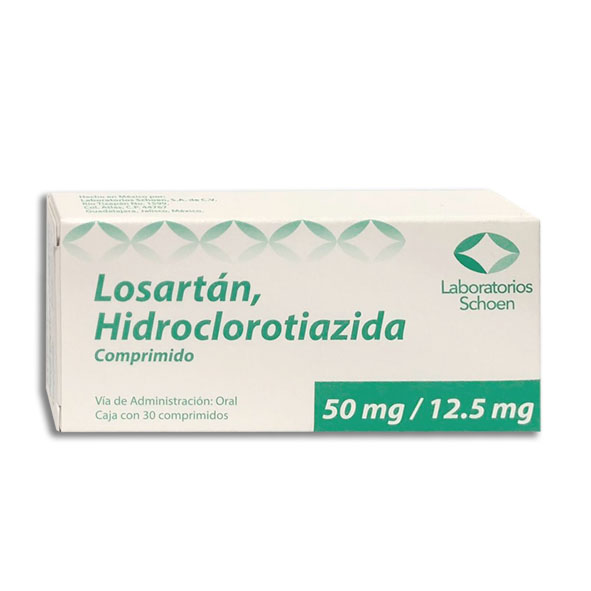LOSARTAN/ HIDROCLOROTIAZIDA 50/12.5MG SCHOEN Comprimidos c/30