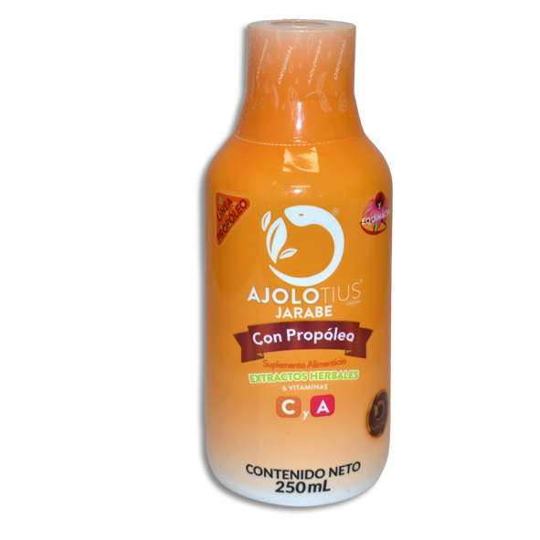 AJOLOTIUS PROPOLEO CON MEZCLA HERBAL, VITAMINAS A Y C Jarabe 250ml