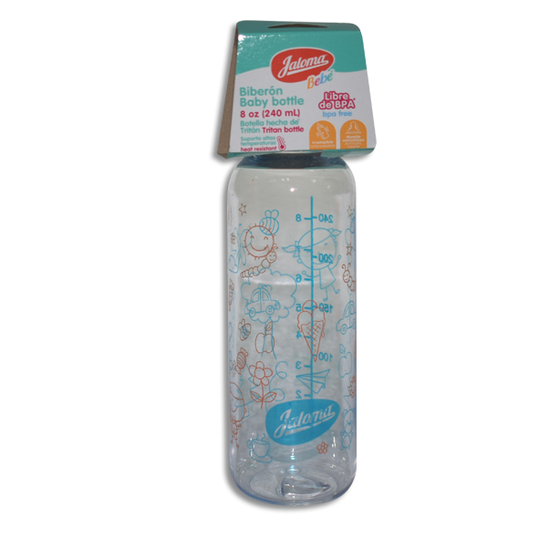 BIBERON CON MAMILA DE SILICON NIÑO 8OZ Pieza