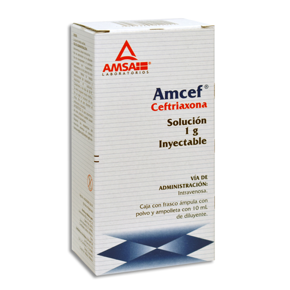 AMCEF 1GR IV Solucion Inyectable c/1