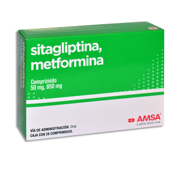 SITAGLIPTINA, METFORMINA 50/850MG AMSA   Comprimidos c/28