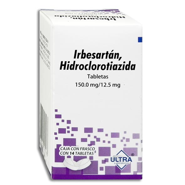 IRBESARTAN, HIDROCLOROTIAZIDA 12.5/150MG ULTRA Tabletas c/14