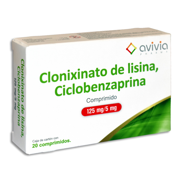 CLONIXINATO DE LISINA, CICLOBENZAPRINA AVIVIA Comprimidos c/20