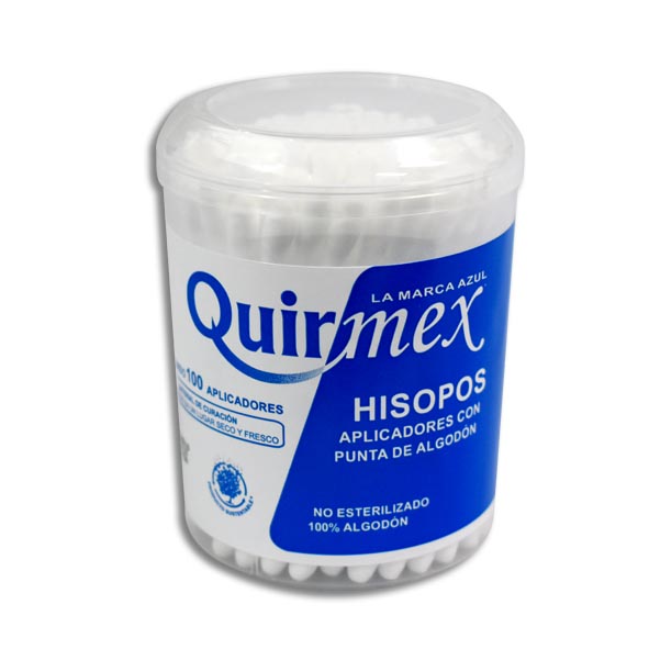 APLICADORES DE ALGODON QUIRMEX Tarro c/100