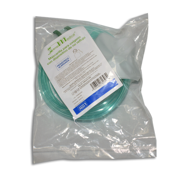 MASCARILLA PARA OXIGENO CON NO REFLUJO Y RESERVORIO PEDIATRICO Pieza c/1
