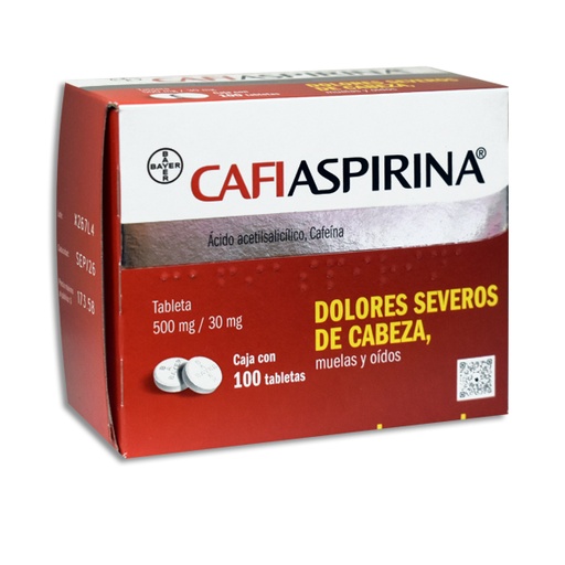 [7501008433515] CAFIASPIRINA Tabletas c/100
