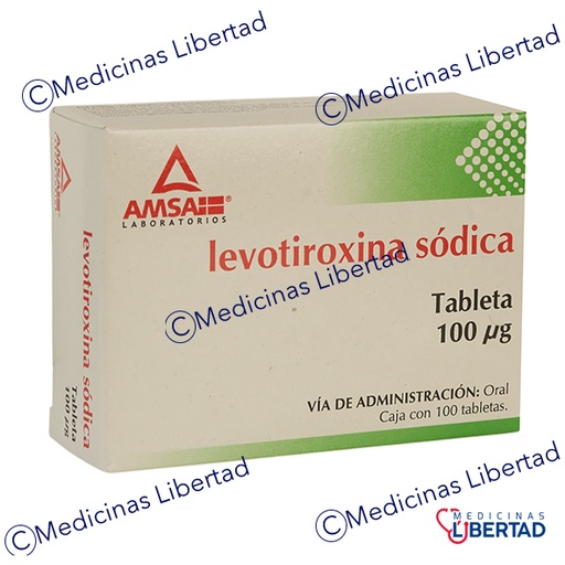 [7501349020153] LEVOTIROXINA SODICA AMSA 100MG C/100 TABLETAS