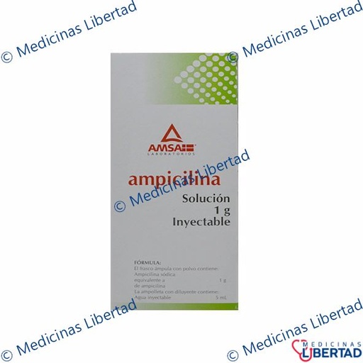 [7501349022874] AMPICILINA 1G AMSA  Solucion inyectable c/1