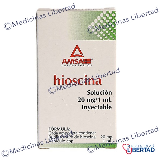 [7501349024045] HIOSCINA  AMSA  20MG / 1ML  AMPULA  C/3