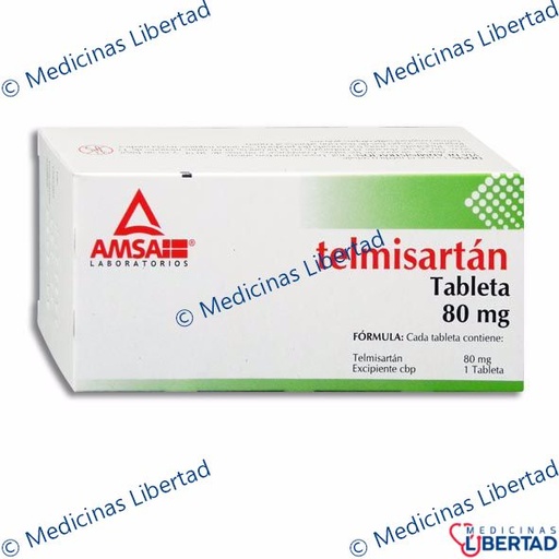 [7501349025806] TELMISARTAN 80 MG AMSA - Tabletas - c/28