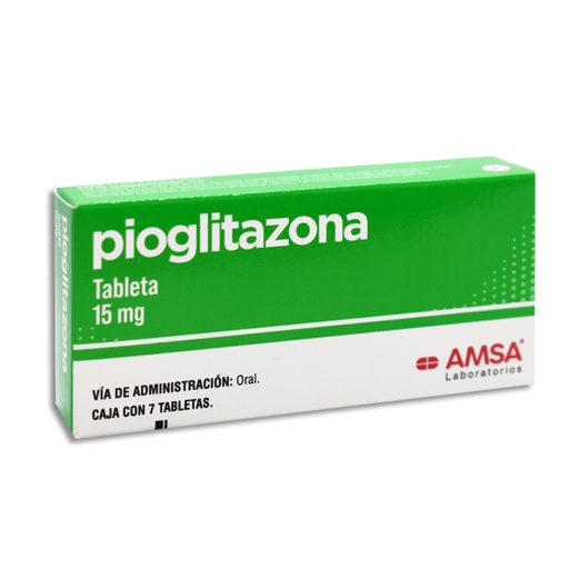 [7501349021211] PIOGLITAZONA 15MG AMSA Tabletas c/7