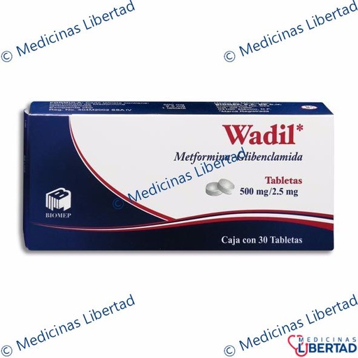 [7501573900245] WADIL TABLETAS 500/2.5MG  C/30