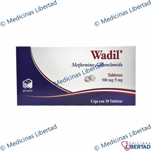 [7501573900252] WADIL TABLETAS 500/5MG  C/30