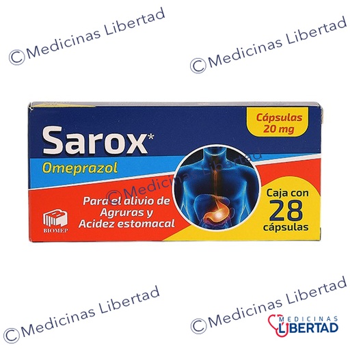 [7501573909859] SAROX 20MG C/28 CAPSULAS