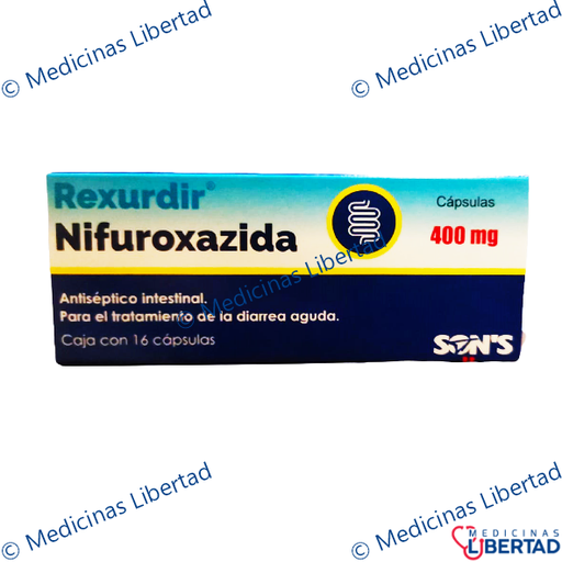 [7502001165953] REXURDIR (NIFUROXAZIDA) 400MG C/16 CAPSULAS
