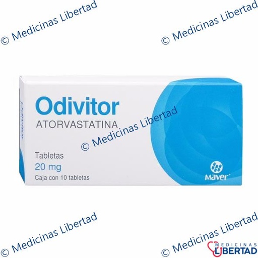 [7502009744877] ODIVITOR 20MG Tabletas c/10