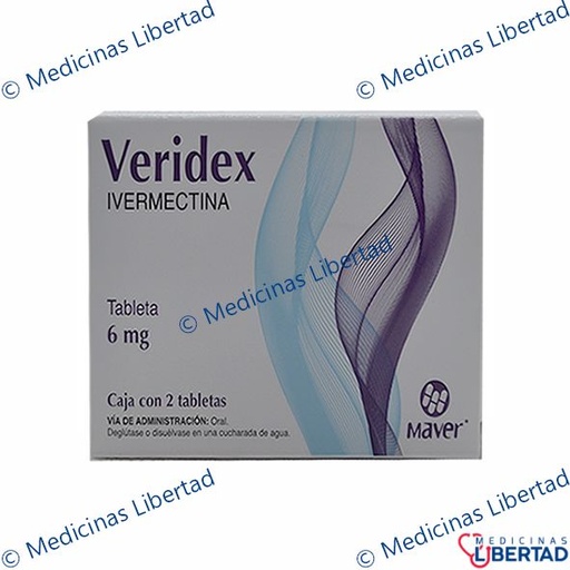 [7502009747359] VERIDEX 6MG TABLETAS C/2
