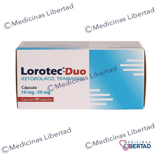 [7502009749056] LOROTEC - DUO ( KETOROLACO , TRAMADOL) 10MG / 25MG C/40 CAPS