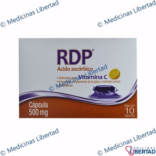 [7503008344914] RDP (ACIDO ASCORBICO 500MG) CAPSULAS C/10