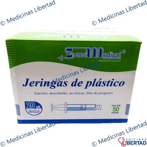 [7506022300720] JERINGA 20ML S/A SENSIMEDICAL C/50 PZS