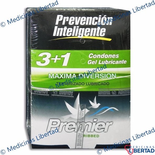 [7713045188796] PRESERVATIVO PREMIER RIBBED (VERDE) Caja c/12