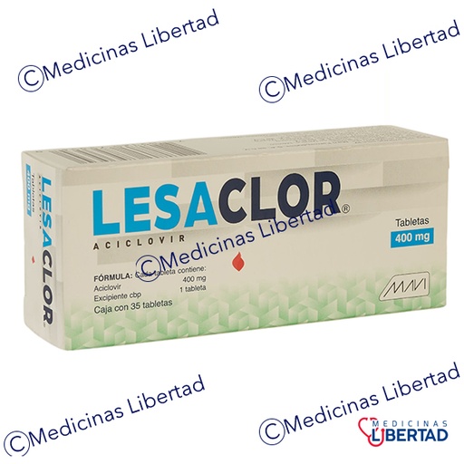 [785120753530] LESACLOR TABLETAS 400MG C/35