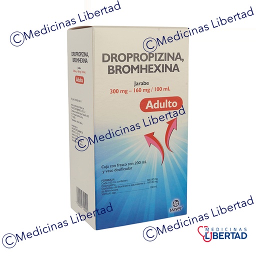 [7502009749520] DROPROPIZINA, BROMHEXINA ADULTO MAVER  Jarabe 200 ml