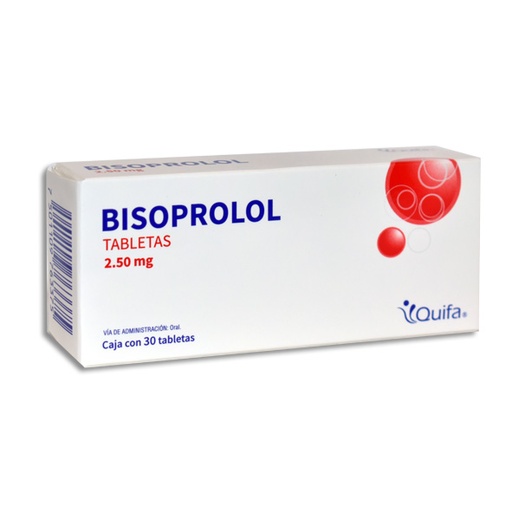 [7501109763375] BISOPROLOL 2.5 MG C/30 TABLETAS PERRIGO