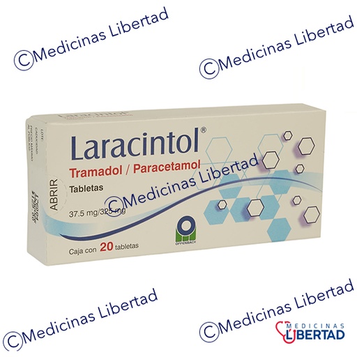 [7502004402437] LARACINTOL  TRAMADOL/PARACETAMOL OFFENBACH  TABLETAS /20