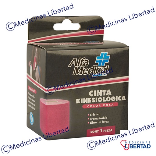 [7502275701307] CINTA KINESIOLOGICA  5CM X 5M ROSA CAJA C/1