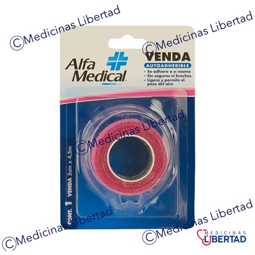 [7503014279309] VENDA AUTOADHERIBLE  5CMX4.5 ROSA C/1