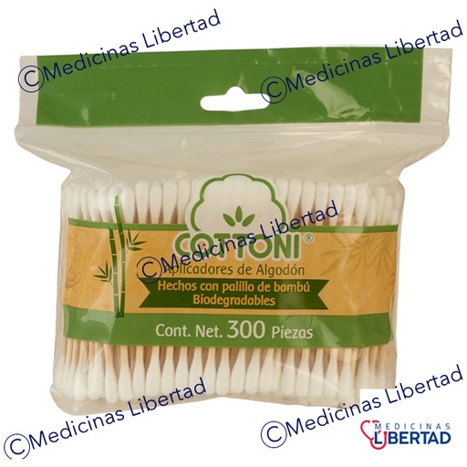 [7503014279705] APLICADORES DE ALGODON COTTONI BOLSA C/300