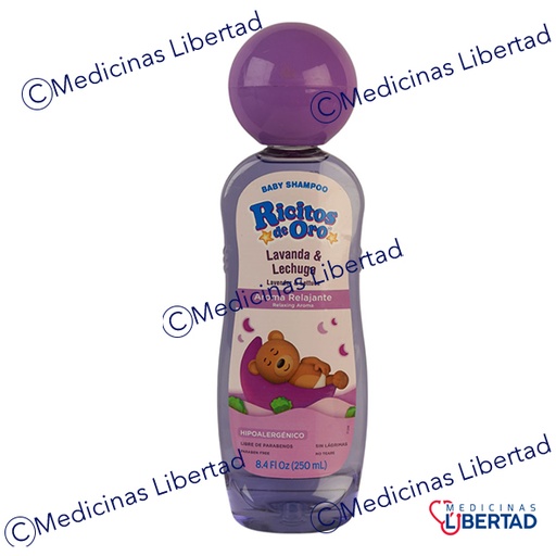 [7501022133118] RICITOS DE ORO LAVANDA & LECHUGA SHAMPOO 250 ML 