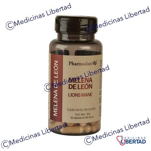[7503007662378] MELENA DE LEON/LIONS MANE PHARMADAN C/60 CAPSULAS