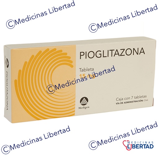 [7502009748387] PIOGLITAZONA 15 MG MEDIGEN C/7 TABLETAS