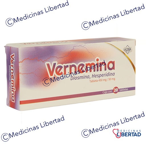 [7502216808676] VERNEMINA (DIOSMINA-HESPERIDINA) C/20 TABLETAS