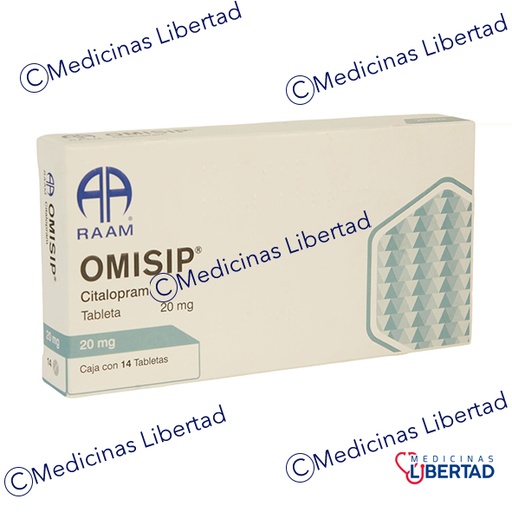 [7502227876398] OMISIP (CITALOPRAM) 20 MG C/14 TABLETAS 