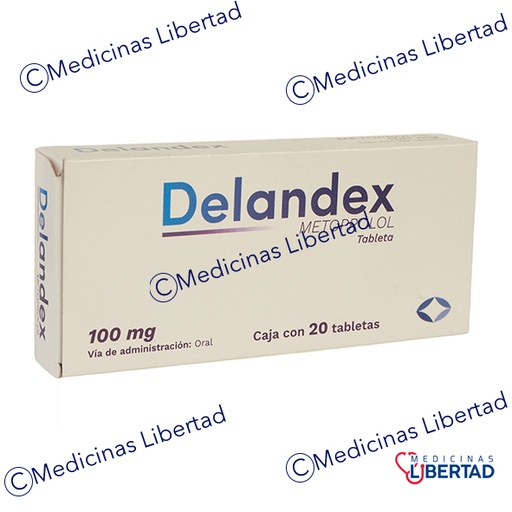 [7506494600212] DELANDEX ( METOPROLOL ) 100 MG C/20 TABLETAS 