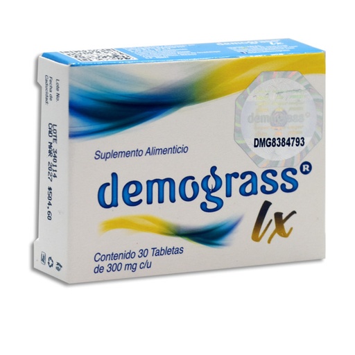[7502214017674] DEMOGRASS LX 300 MG C/30 TABLETAS 