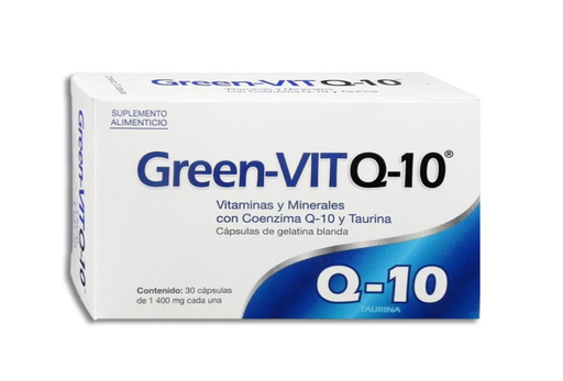 [7503008344631] GREEN-VIT Q10 TAURINA CAPSULAS C/30