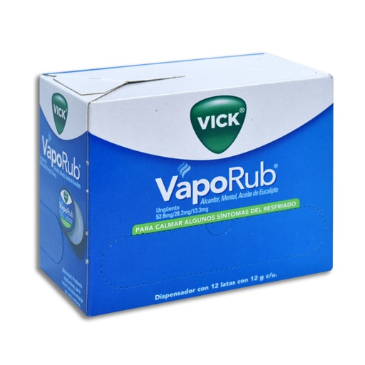 [7501001246730]  VICK VAPORUB 12GR Ungüento c/12