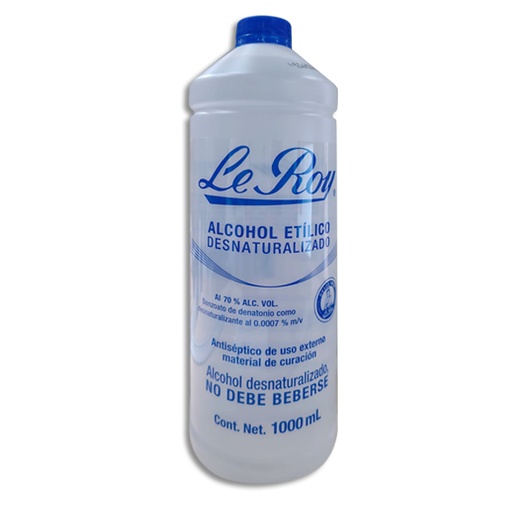 [729514000053]  ALCOHOL DESNATURALIZADO LEROY Frasco 1000 ml